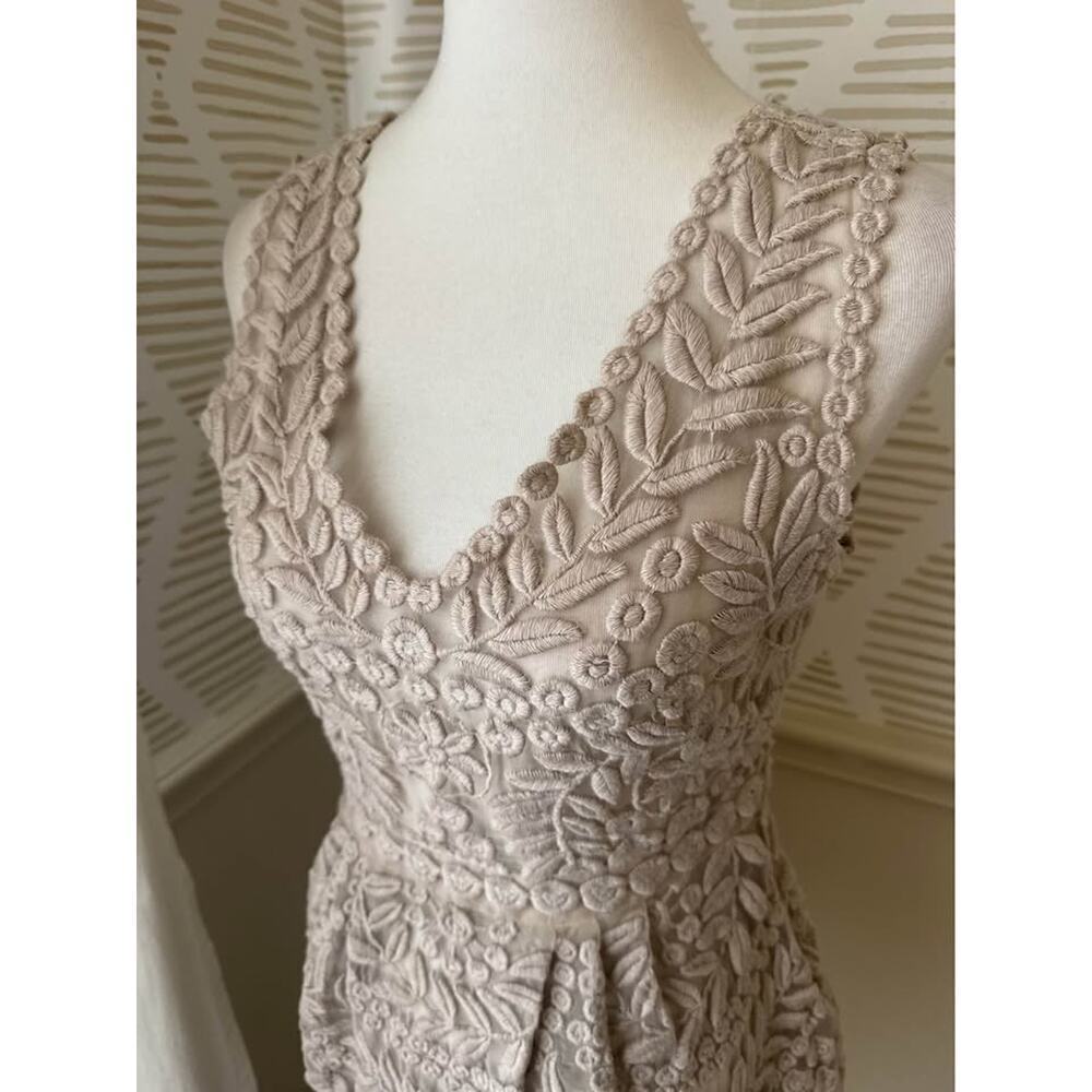 Anthropologie Yoana Baraschi Size 6 Veiled Alder Gossamer Silk Intricate Dress - Picture 7 of 8
